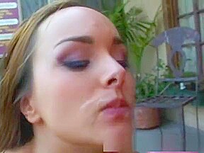 Exotic pornstar in horny facial, swallow porn clip