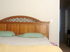 Exotic private brunette, arab, bedroom sex clip