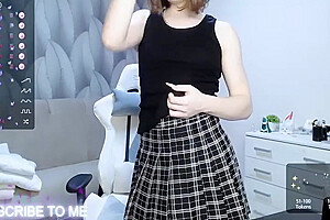 Eyeglass, Skirt And Small Tits Shows