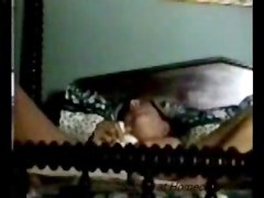 Fast masturbation of milf on bed