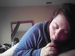 Fat Slut Deepthroating A Hard Dick
