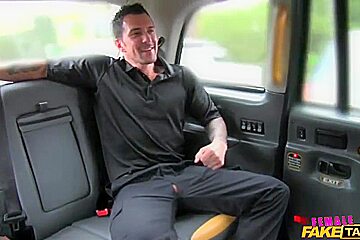 Female Taxi Driver Tempts Cop In Car
