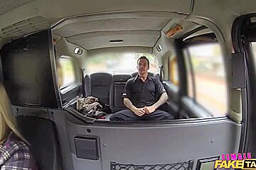Female Taxi Driver Tempts Cop In Car