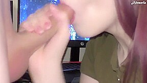 Femfoxfury - Cutie Deepthroats Neighbors Dick And Gets Cumshot In Mouth