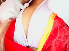 Fine-looking asian lady is attending in cosplay XXX movie