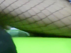 Fishnet stocking candid