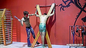 Flogging His Hot Young Ass - Justin Martinez & Ryann Ruckers