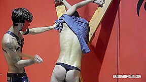 Flogging His Hot Young Ass - Justin Martinez & Ryann Ruckers