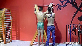 Flogging His Hot Young Ass - Justin Martinez & Ryann Ruckers