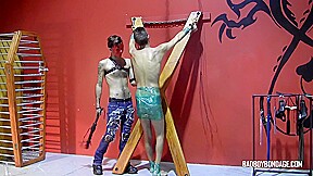 Flogging His Hot Young Ass - Justin Martinez & Ryann Ruckers