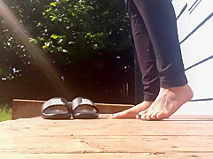 Foot Tease During Morning Coffee
