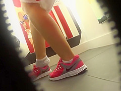 Found 22 Hot Blonde in Changing room
