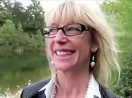 French milf DP outdoors
