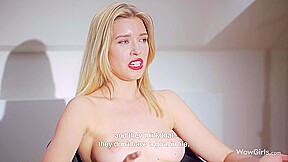 Freya Mayer - Beautiful Blonde Girl Telling Us A Bit About Herself And Masturbating