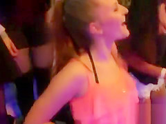 Frisky teenies get totally crazy and naked at hardcore party