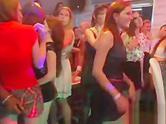 Frisky teenies get totally crazy and naked at hardcore party