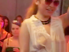 Frisky teenies get totally crazy and naked at hardcore party