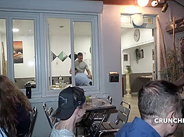Fucked Raw By Straight Outdoor Restaurant - CrunchFrenchBareback