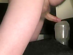 Fucking Fleshlight Ice on hotel couch