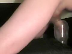 Fucking Fleshlight Ice on hotel couch