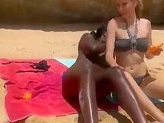 Fucking Two Sexy Chisk On The Beach  Interracial Fuck