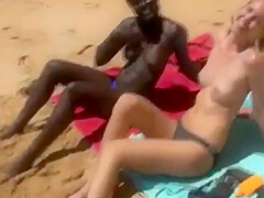 Fucking Two Sexy Chisk On The Beach  Interracial Fuck