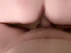 Fucking the wife from behind and giving her a creampie