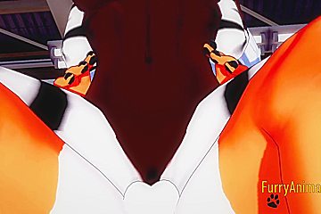 Furry Hentai - Zebra & Fox Yiff