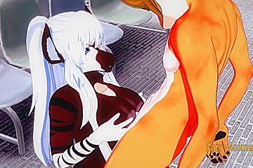 Furry Hentai - Zebra & Fox Yiff