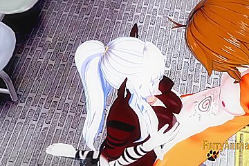 Furry Hentai - Zebra & Fox Yiff