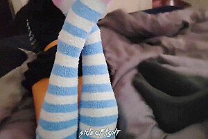 Fuzzy Socks Feminized Submissive Footjob & Sex - Socks And Feet - Video 5