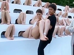 Gang bang Asian porn with typical Jap scenario
