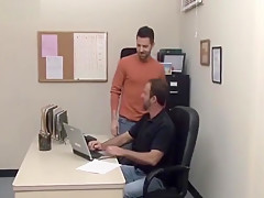 Gays coworkers having anal sex