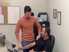 Gays coworkers having anal sex