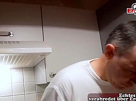 German Amateur Casting With Chubby Housewife - Curly Hair