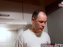 German Amateur Casting With Chubby Housewife - Curly Hair