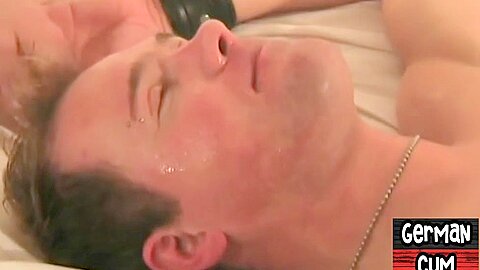 German DILF having oral and threeway sex with jocks