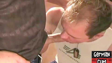 German DILF having oral and threeway sex with jocks