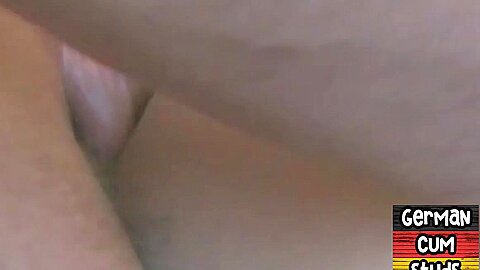 German amateur bottom fucked in 3way while sucking cock