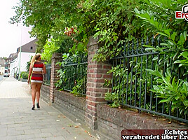 German mature Wife share husband at threesome swinger casting