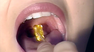 Giantess crushing and eating gummy bears, POV close up