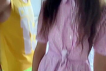 Girl Makes Her Cuckold Boyfriend Suck Cock