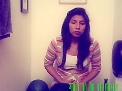 Girl caught by taking a piss