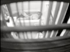 Girl spied through the blinds masturbating in full bath