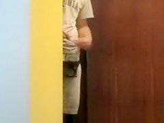 Girl takes pizza delivery in sweater and panties