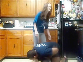 Girlfriend Kitchen Ballbusting
