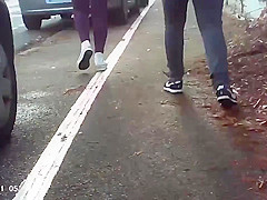 Girls hit sexy public,