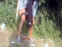 Girls secretly filmed peeing in public