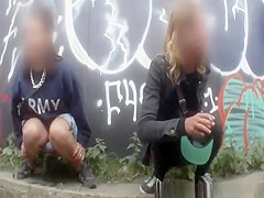 Girls secretly filmed peeing in public