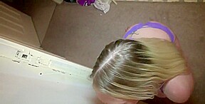 Glory Hole British Blonde Girl Creampie Into Facial !